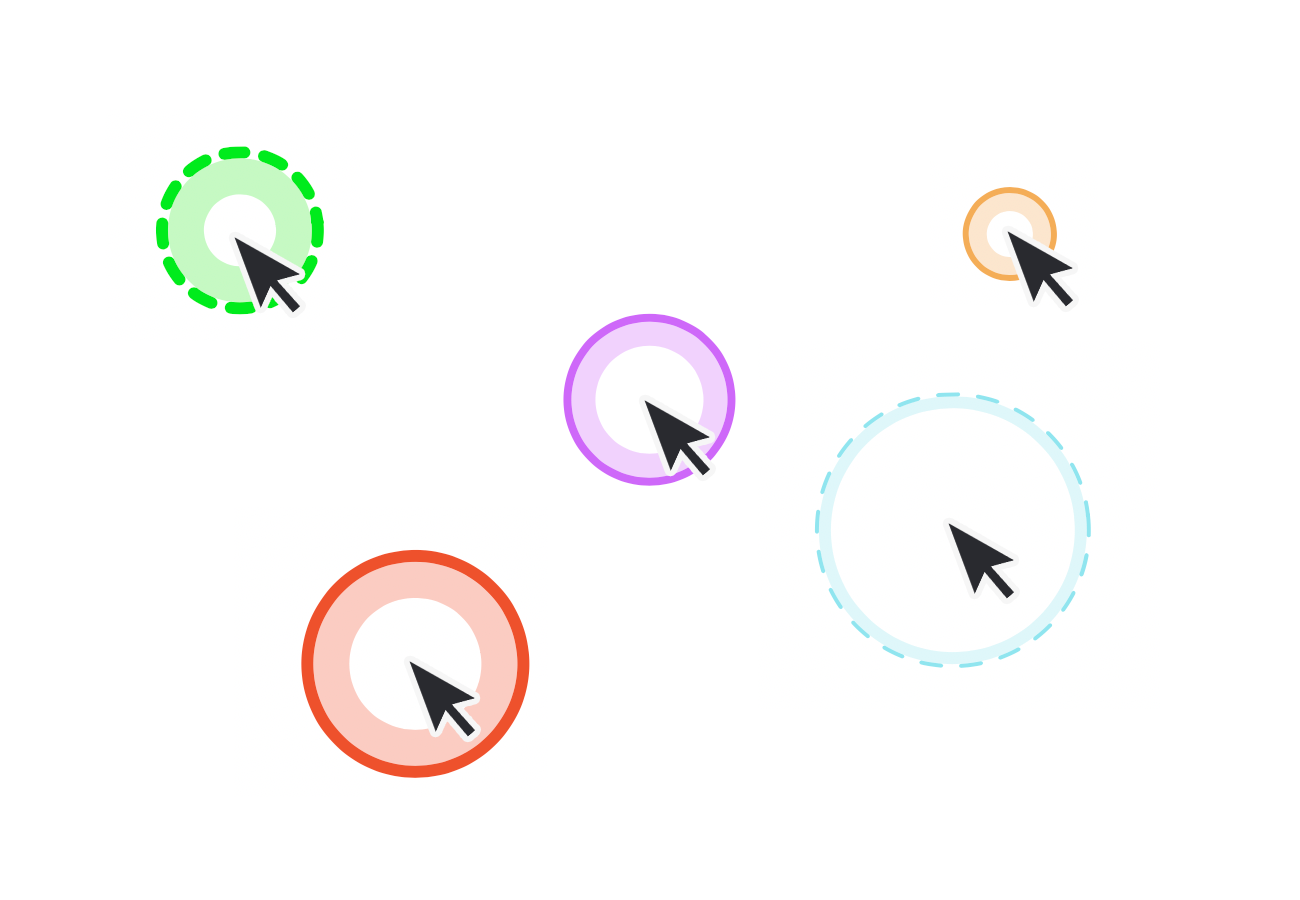 Five customized Mouse Halo styles